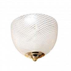 Petite bowl form lattimo glass flush mount